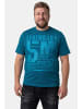Men Plus Kurzarm T-Shirt in rauchblau