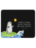 Mr. & Mrs. Panda Mauspad Pinguin Surfer mit Spruch in Schwarz