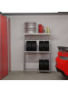 relaxdays Reifenregal in Silber - (B)120 x (H)180 x (T)40 cm
