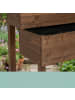relaxdays Blumenkasten mit Spalier in Dunkelbraun - (B)109 x (H)135 x (T)62 cm