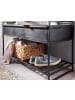 KADIMA DESIGN Flurbank SILLARO: Holz-Metall-Mix, klappbare Sitzfläche, Schuh-Aufbewahrung in Schwarz