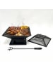 relaxdays Feuerschale in Schwarz - (B)45 x (H)36 x (T)45 cm