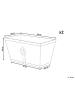 Beliani 2er-Set Outdoor Blumentopf PORIA in Grau