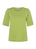 More & More süßes Kurzarmshirt, Rüschen-Detail in pistachio