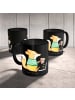 Mr. & Mrs. Panda Kaffeebecher CMYK Designer mit Spruch in Schwarz