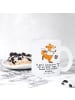 Mr. & Mrs. Panda Teeglas Fuchs Fußball spielen mit Spruch in Transparent