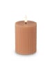 relaxdays 4 x LED Kerzen in Mocha Mousse - (H)13 x Ø 7,5 cm