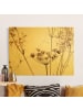 WALLART Leinwandbild Gold - Trockenblume im Lichtspiel in Braun