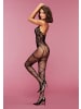 PETITE FLEUR GOLD Bodystocking-Ouvert in schwarz