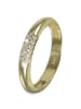 GoldDream Ring Gold 333 Gelbgold - 8 Karat 3-reihig Zirkonia Größe 56 (17,8)