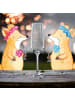 Mr. & Mrs. Panda Sektglas Avocado Party mit Spruch in Transparent