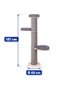 relaxdays Kratzbaum in Grau/ Natur - (H)187 x (D)46 cm