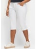 sheego 3/4-Jeans in white denim