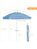 COSTWAY 200cm Strandschirm in Hellblau