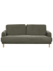 Beliani 3-Sitzer Sofa TUVE in Grün/Heller Holzfarbton - (W) 199 x (H) 85 x (L) 90 cm