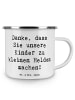 Mr. & Mrs. Panda Teetasse Spruch Erzieher Heldenmacher mit Spruch in Weiß