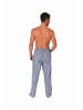 NORMANN Schlafanzug Pyjama Hose lang kariert Baumwolle - 79837 in grau