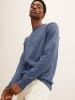 Tom Tailor Feinstrick Basic Pullover Rundhals Sweater in Blau