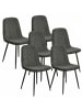 VASAGLE 6er-Set: Esszimmerstuhl in Schiefergrau - (B)55 x (H)85.5 x (T)43.5 cm