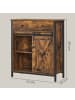 VASAGLE Sideboard Daxton in Braun-Schwarz - (B)30 x (H)80 x (T)70 cm
