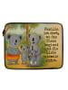 Mr. & Mrs. Panda Computertasche Koala Familie Design mit Spruch in Weiß