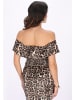 faina Women Top in beige multicolor leo