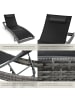 tectake Rattan Sonnenliege, abnehmbares Kopfkissen, 69 x 211 x 41 - 94 cm