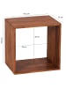 FineBuy Bücherregal in Braun / Sheesham / 43x33x43