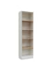 VCM  Bücherregal Dilos 183 x 52 cm für Aktenordner in Weiß / Honig-Eiche