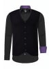 Rusty Neal Hemd mit Weste in Schwarz / Lila