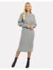 Threadbare Strickkleid THB Harley Cable Knit Midi in Grau