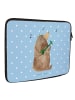 Mr. & Mrs. Panda Laptop Tasche Bär Lied ohne Spruch in Blau Pastell