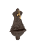 relaxdays Wandbrunnen in Braun - (B)24,5 x (H)42 x (T)11,5 cm