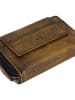 Greenburry Destressed Geldbörse RFID Schutz Leder 13.5 cm in dirty yellow