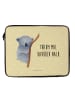 Mr. & Mrs. Panda Laptoptasche Koalabär mit Spruch in Gelb Pastell