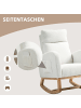 HOMCOM Schaukelstuhl in Cremeweiß 70L x 96B x 107H cm