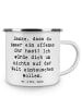Mr. & Mrs. Panda Camping Emaille Tasse Spruch Freund fürs Leben ... in Weiß