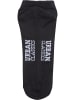 Urban Classics Urban Classics Unisex Logo No Show Socks 5-Pack in black