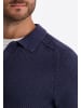 Timezone Modischer Pullover Gestrickt Einfarbig Langarm in Dunkelblau