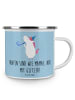 Mr. & Mrs. Panda Kaffeetasse Glitzernde Tante mit Spruch in Blau Pastell