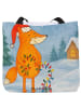 Mr. & Mrs. Panda Shopper Fuchs Weihnachten Design ohne Spruch in Weiß