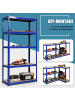 COSTWAY Lagerregal Schwerlastregal 5 Ebenen 180x90x40cm in Blau