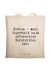 Mr. & Mrs. Panda Shopper Spruch Ärztin Superheld mit Spruch in Creme