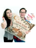 Mr. & Mrs. Panda Kissen Fuchs schläfrig Design mit Spruch in Weiß