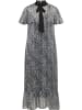 faina Damen Midikleid Mit Leoprint in Grau