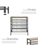 tectake Schuhregal Bournemouth 75,5 x 30,5 x 85,5 cm, Industrial Holz hell, Eiche Sonoma