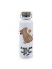 Mr. & Mrs. Panda Trinkflasche Hund Keks mit Spruch in Weiß