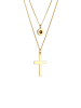 Elli Halskette 925 Sterling Silber Kreuz in Gold
