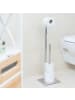 relaxdays Toilettenpapierhalter in Silber - (B)20 x (H)71 x (T)20 cm