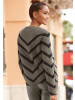 LASCANA Strickpullover in khaki-schwarz